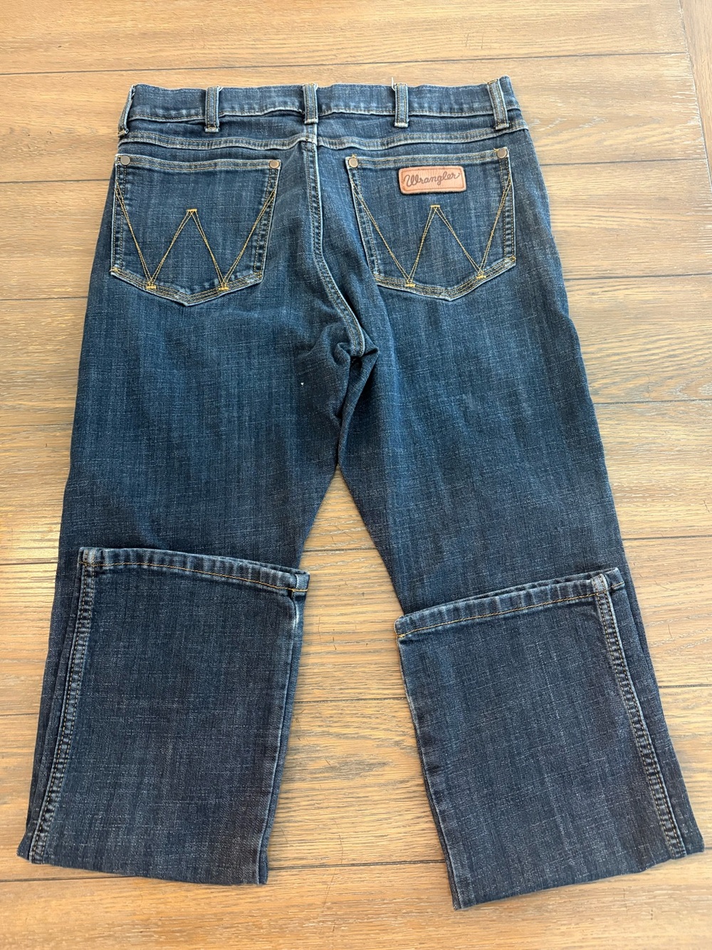 Wrangler Retro Men's Dark Blue Slim Bootcut Jeans Size 32x32 - Picture 3 of 6